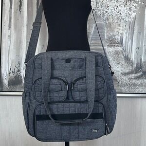 Lug Puddle Jumper Heather Grey Convertible Multi-Pocket Travel Tote Bag - Large